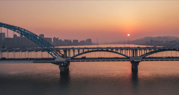 杭州复兴大桥日落
