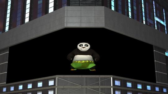 功夫熊猫裸眼3d（可定制）视频素材模板下载