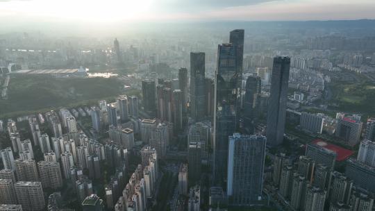 南宁东盟商务区城市航拍视频素材模板下载