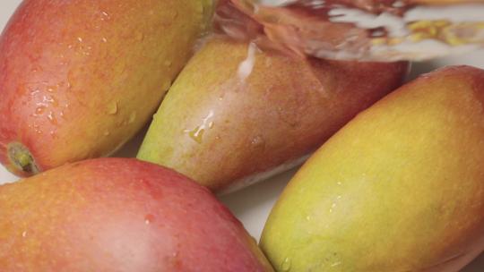 海南芒果青芒果热带水果视频素材模板下载