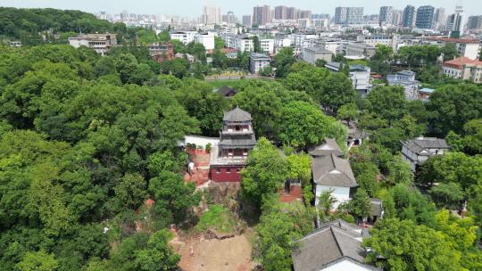 航拍湖北黄冈东坡赤壁风景区