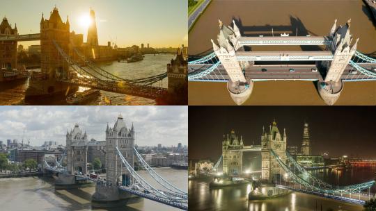 【合集】伦敦城市建筑景点塔桥视频素材模板下载