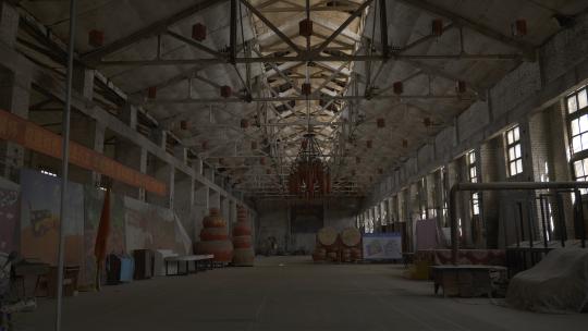 老建筑旧工业厂房的4k视频