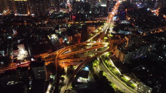 昆明五华区夜景航拍