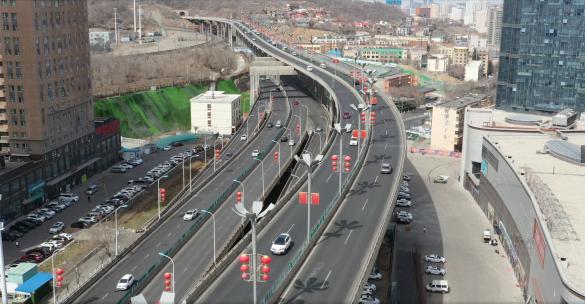 乌鲁木齐高架桥视频素材模板下载