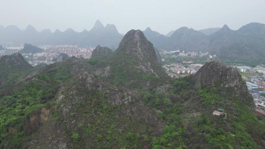 广西桂林西山4A景区航拍