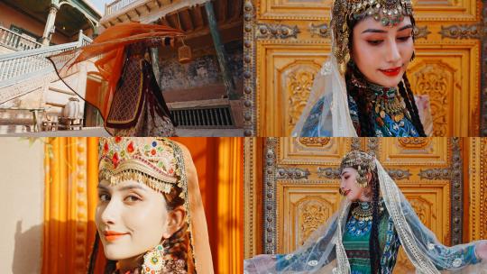 喀什古城里的维族女孩