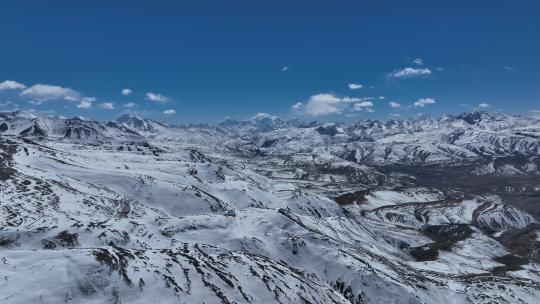 西藏吉隆县雪山群航拍纯净雪山群航拍视频素材模板下载