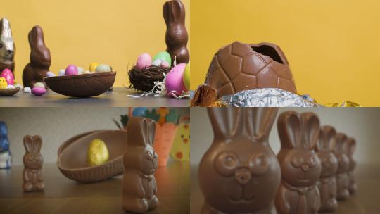 【合集】复活节巧克力 巧克力蛋 兔子巧克力视频素材模板下载
