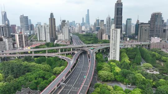 4K高架桥城市航拍