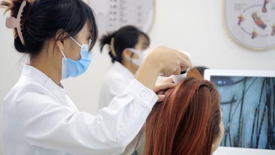 毛囊检测头皮头发护理头部按摩头发保养植发