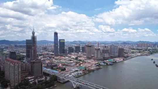 广州黄埔国际金融城航拍视频素材模板下载