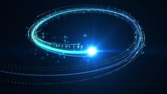 科技粒子数字光效穿梭