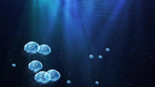 海底水母视频素材模板下载