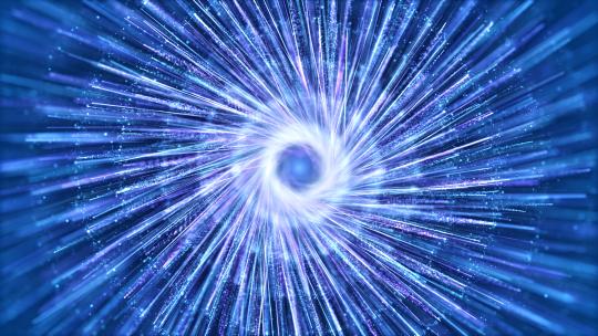 唯美优雅的蓝色粒子光线舞台演出背景视频