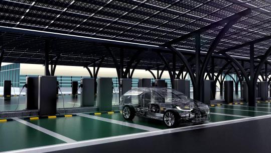 C4D+AE特斯拉电动车新能源快充充电绿色出行