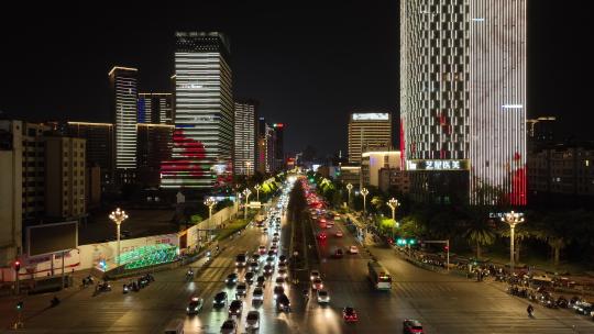 昆明北京路夜景航拍