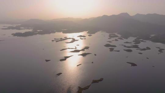 4k航拍浙江杭州千岛湖