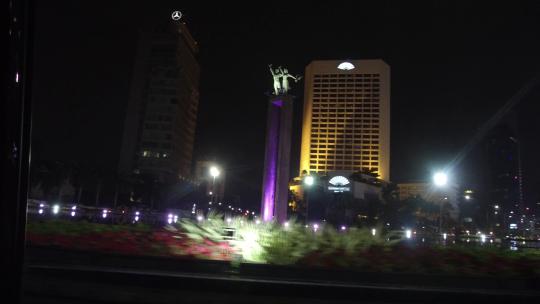 印尼夜景建筑车流地拍709