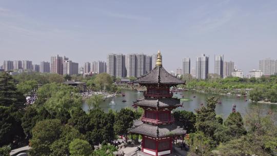 西安城市印迹-兴庆宫公园14视频素材模板下载