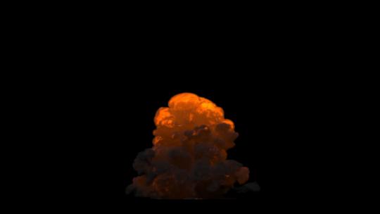 4k地面上爆炸后浓烟火光光效-alpha (9)视频素材模板下载
