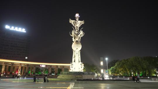 芜湖鸠兹广场雕塑视频素材模板下载