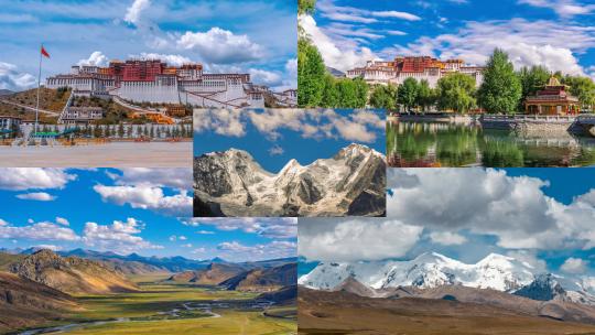 布达拉宫大范围延时、唐古拉山雪山冰川延时