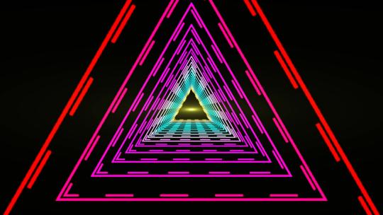 绚丽三角形空间背景AE模板