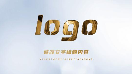 明亮金色质感企业logo演绎