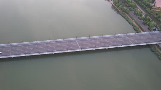 河南洛阳洛河桥梁交通航拍