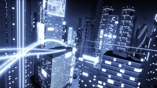 科技互联网AI智慧城市穿梭开场片头