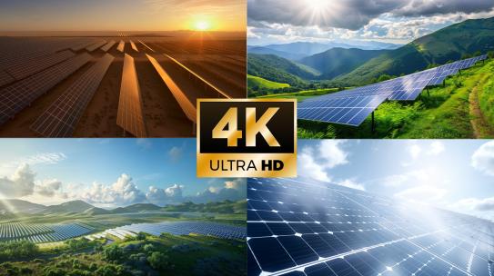 太阳能发电站新能源光伏发电双碳电力环保高清在线视频素材下载