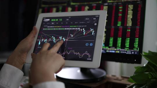 股票交易和财务数据分析视频素材模板下载