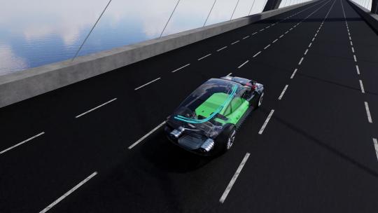 氢能源 氢能电动汽车 新能源 氢能 绿色环保视频素材模板下载