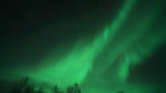 极光星空唯美延时冬季夜晚