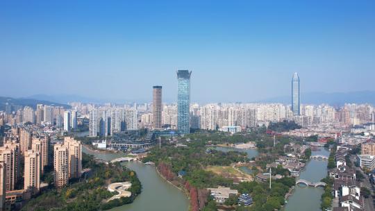 浙江省温州市世贸中心与置信广场城市环境
