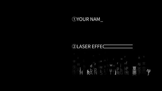 原创多款【激光-打字机出字】方式AE模板
