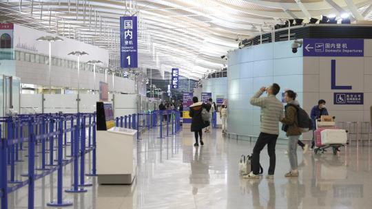 上海虹桥国际机场场景视频素材模板下载