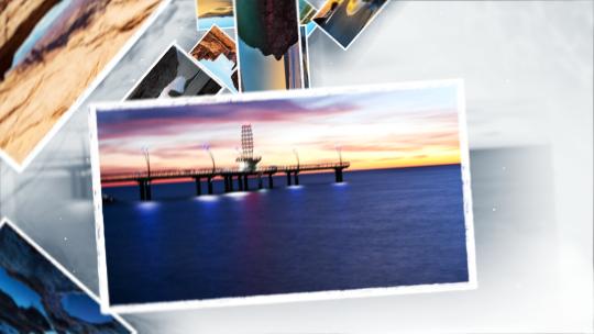 悬浮投影照片展示ae模板