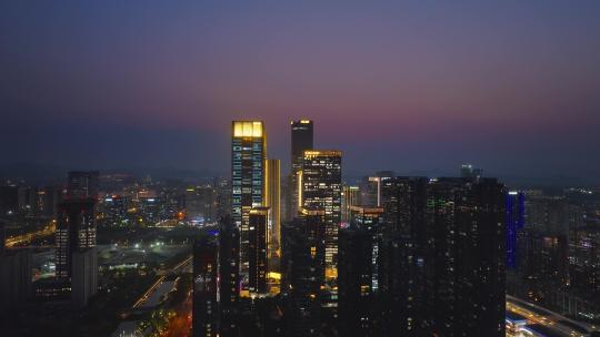 杭州城西未来科技城夜景5视频素材模板下载