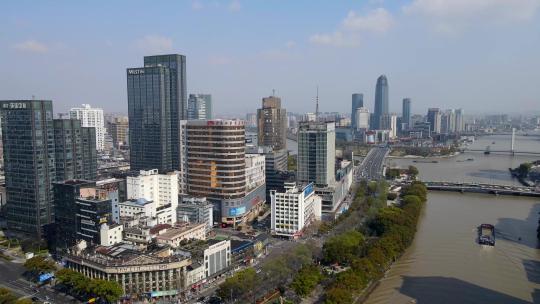 4k 航怕宁波风貌全景