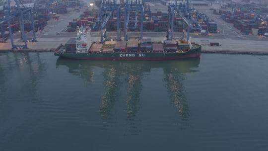 天津港码头视频素材模板下载