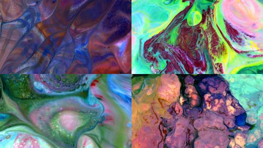 【合集】色彩融合抽象艺术风格背景颜色流动视频素材模板下载