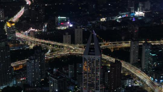 上海夜景航拍视频素材模板下载