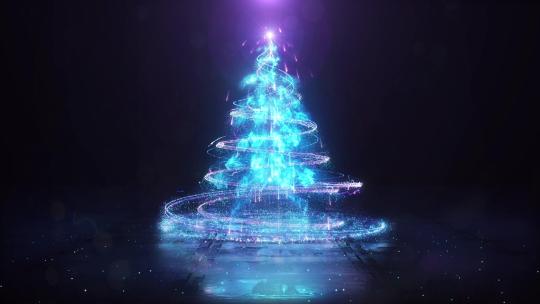 唯美圣诞树视频素材模板下载