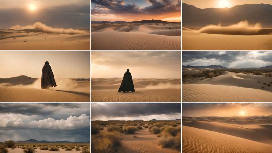 沙漠大漠戈壁沙丘视频素材模板下载
