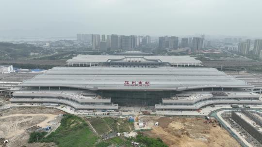 鸟瞰 航拍福建福州火车站福州南站 高铁