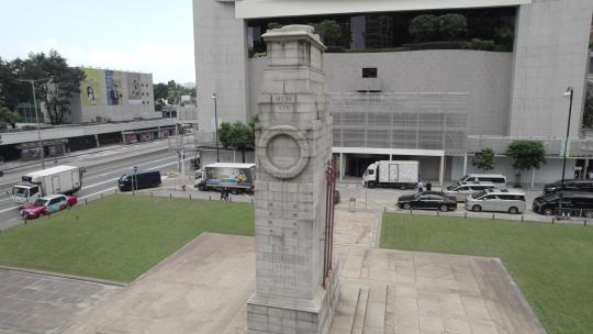 4k香港中环 皇后像广场和平纪念碑