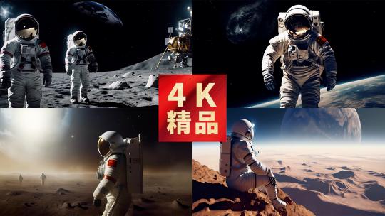 宇航员探索宇宙星球合集高清在线视频素材下载