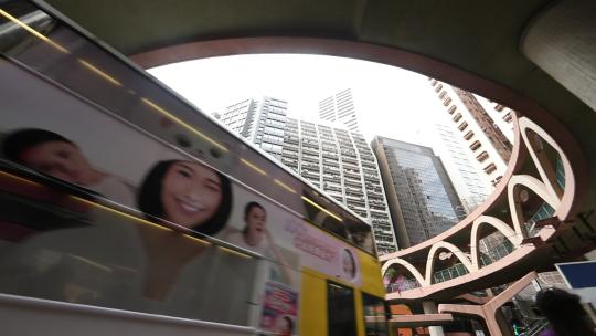 香港繁忙天桥路口